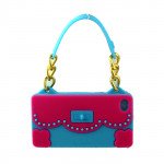 Wholesale iPhone 4S 4 Flower Handbag (Hot Pink - Blue)